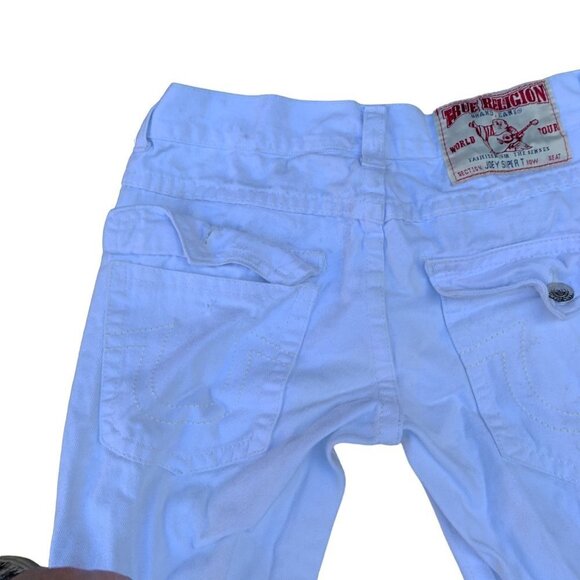 VINTAGE True Religion Jeans Size 34 JOEY SUPER T White - Picture 6 of 7